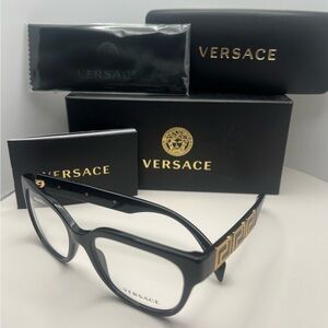 Versace Black and Gold Eyewear